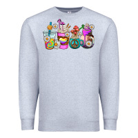 Heather Grey hippie coffee cups Premium Sweatshirt - AdoDesignShop