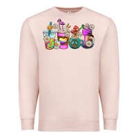 Pale Pink hippie coffee cups Premium Sweatshirt - AdoDesignShop