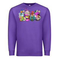 Purple hippie coffee cups Premium Sweatshirt - AdoDesignShop