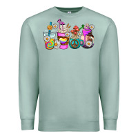 Seafoam hippie coffee cups Premium Sweatshirt - AdoDesignShop