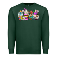 Sports Green hippie coffee cups Premium Sweatshirt - AdoDesignShop
