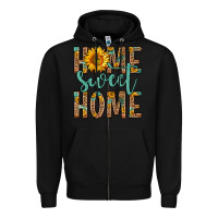 Black home sweet home Zipper Hoodie - Zillion Design Studio