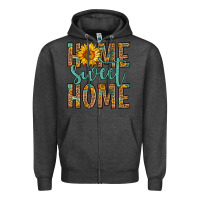 Charcoal Heather home sweet home Zipper Hoodie - Zillion Design Studio