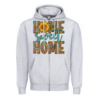 Heather Grey home sweet home Zipper Hoodie - Zillion Design Studio