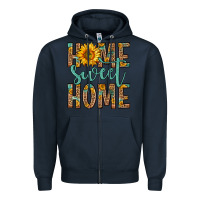Navy home sweet home Zipper Hoodie - Zillion Design Studio