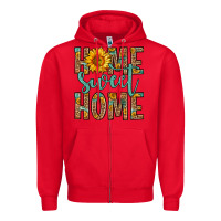 Red home sweet home Zipper Hoodie - Zillion Design Studio
