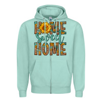 Seafoam home sweet home Zipper Hoodie - Zillion Design Studio