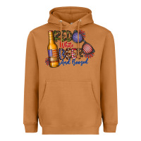 Meerkat red white beer and boozed Heavyweight Hoodie - CowhideDigitalArt