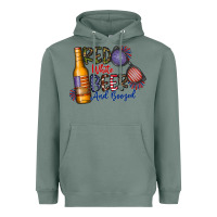 Sage red white beer and boozed Heavyweight Hoodie - CowhideDigitalArt