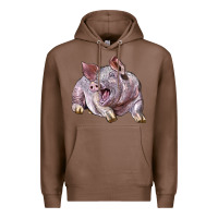 Chestnut Landrace Pig Premium Hoodie - LillyAllenDesigns