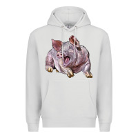 Dove Grey Landrace Pig Premium Hoodie - LillyAllenDesigns