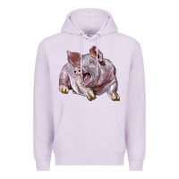 Lilac Landrace Pig Premium Hoodie - LillyAllenDesigns