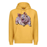 Mustard Landrace Pig Premium Hoodie - LillyAllenDesigns