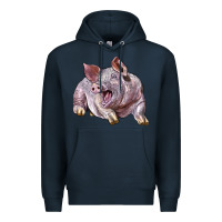 Navy Landrace Pig Premium Hoodie - LillyAllenDesigns