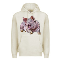 Oatmeal Heather Landrace Pig Premium Hoodie - LillyAllenDesigns