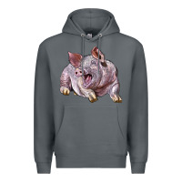 Rock Landrace Pig Premium Hoodie - LillyAllenDesigns