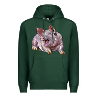 Sports Green Landrace Pig Premium Hoodie - LillyAllenDesigns