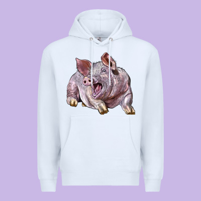 Landrace Pig Premium Hoodie Designed By Lillyallendesigns