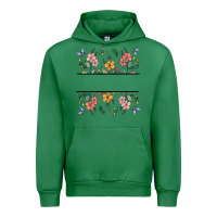 Emerald wildflower your text here Urban Hoodie - MaliasSmallBusiness