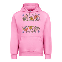 Fuchsia Pink wildflower your text here Urban Hoodie - MaliasSmallBusiness