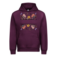 Mauve Wine wildflower your text here Urban Hoodie - MaliasSmallBusiness