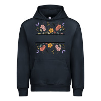 Navy wildflower your text here Urban Hoodie - MaliasSmallBusiness