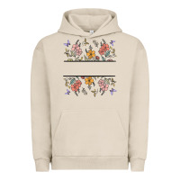 Pigment French Oak wildflower your text here Urban Hoodie - MaliasSmallBusiness