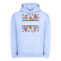 Pigment Grape Ice wildflower your text here Urban Hoodie - MaliasSmallBusiness
