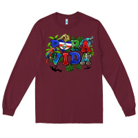 Burgundy pura vida costa rica Long Sleeve Tee - RanaPortraitStore