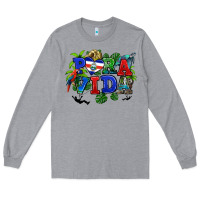 Heather Grey pura vida costa rica Long Sleeve Tee - RanaPortraitStore