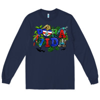 Navy pura vida costa rica Long Sleeve Tee - RanaPortraitStore