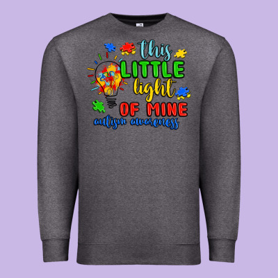 This Little Light Of Mine Autism Awareness Premium Sweatshirt Designed By Jahusdesignshop