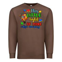 Chestnut this little light of mine autism awareness Premium Sweatshirt - JahusDesignShop
