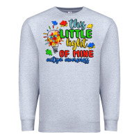 Heather Grey this little light of mine autism awareness Premium Sweatshirt - JahusDesignShop