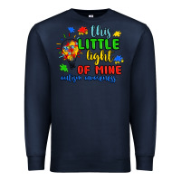 Navy this little light of mine autism awareness Premium Sweatshirt - JahusDesignShop