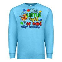 Ocean Blue this little light of mine autism awareness Premium Sweatshirt - JahusDesignShop