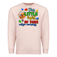 Pale Pink this little light of mine autism awareness Premium Sweatshirt - JahusDesignShop