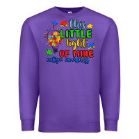 Purple this little light of mine autism awareness Premium Sweatshirt - JahusDesignShop