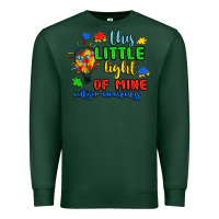 Sports Green this little light of mine autism awareness Premium Sweatshirt - JahusDesignShop