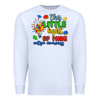 White this little light of mine autism awareness Premium Sweatshirt - JahusDesignShop
