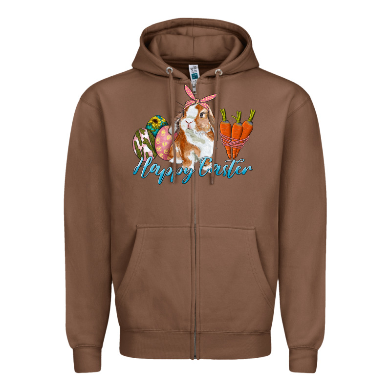 Happy Easter Bunny Carrots And Eggs Zipper Hoodie by RanaPortraitStore | Teevron
