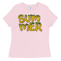 Bubblegum Pink summer pineapple Ladies Tee - BarkalooDesign