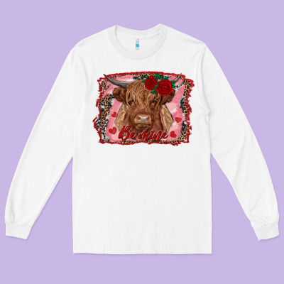 Be Mine Cow Long Sleeve Tee Designed By Ranaportraitstore