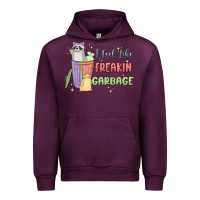 Mauve Wine i feel like garbage raccoon Urban Hoodie - MaliasSmallBusiness