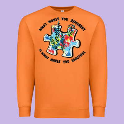 What Makes You Different Is What Makes You Beautif Premium Sweatshirt Designed By Jahusdesignshop