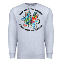 Heather Grey what makes you different is what makes you beautif Premium Sweatshirt - JahusDesignShop