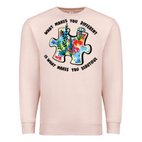 Pale Pink what makes you different is what makes you beautif Premium Sweatshirt - JahusDesignShop