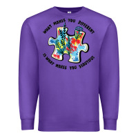 Purple what makes you different is what makes you beautif Premium Sweatshirt - JahusDesignShop