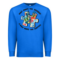 True Royal what makes you different is what makes you beautif Premium Sweatshirt - JahusDesignShop
