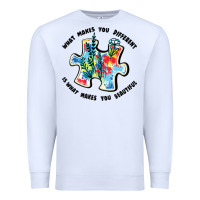 White what makes you different is what makes you beautif Premium Sweatshirt - JahusDesignShop